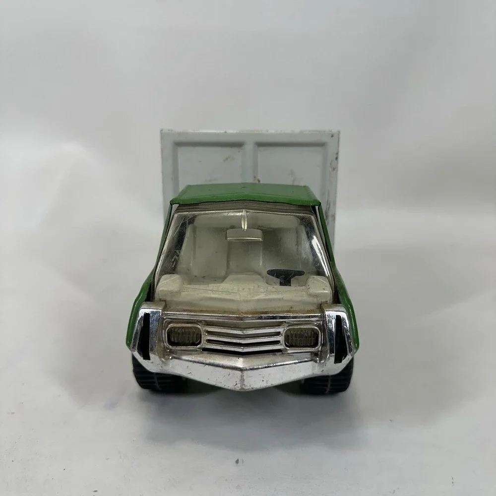 1970s Tonka Pressed Steel Litter Bug Garbage Truck Green/White ‎ Vintage
